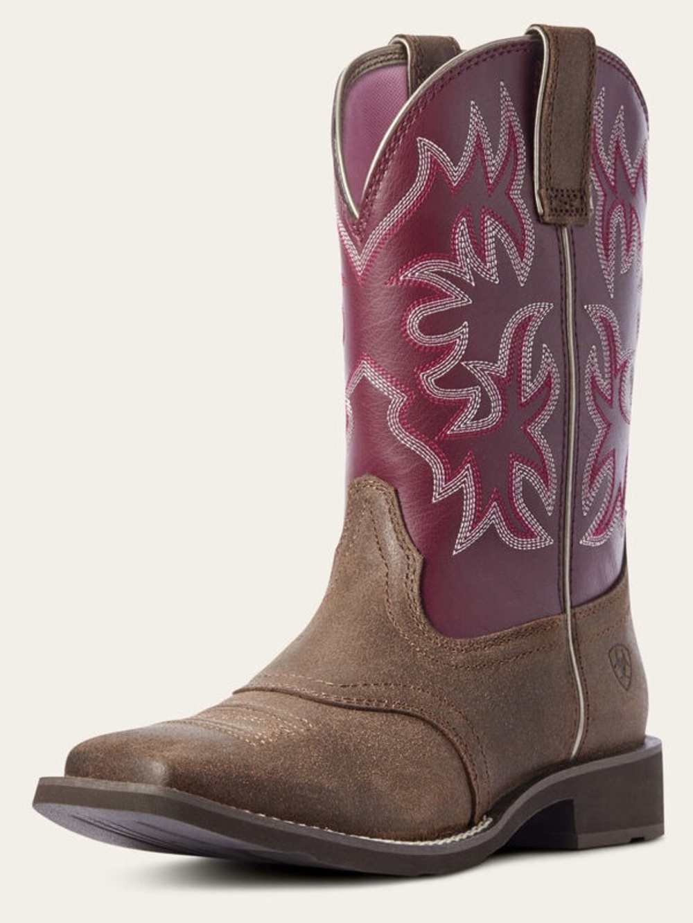 Ariat 10031593 Western Cowboy Equestrian Boots Brown Berry Square Toe 9B